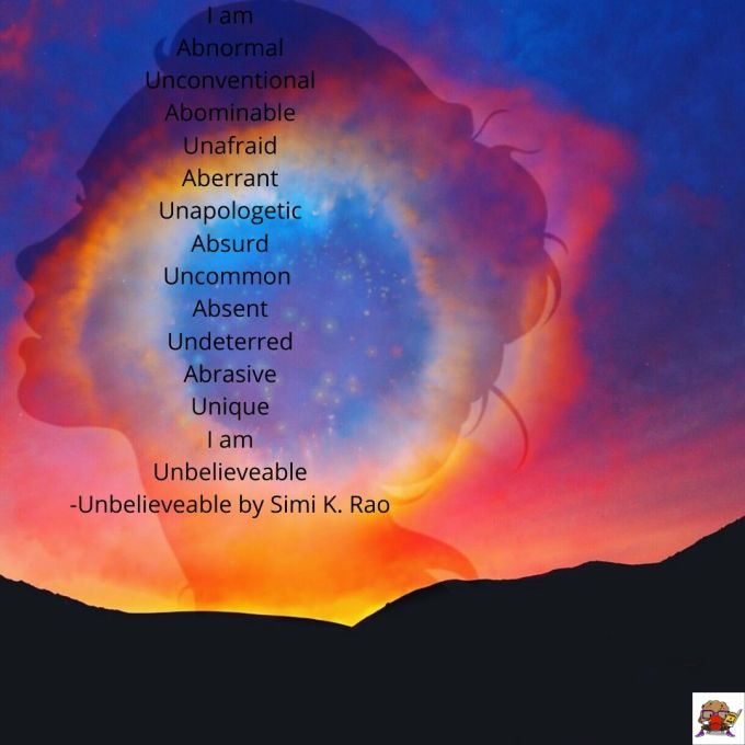 I am Abnormal Unconventional Abominable Unafraid Aberrant Unapologetic