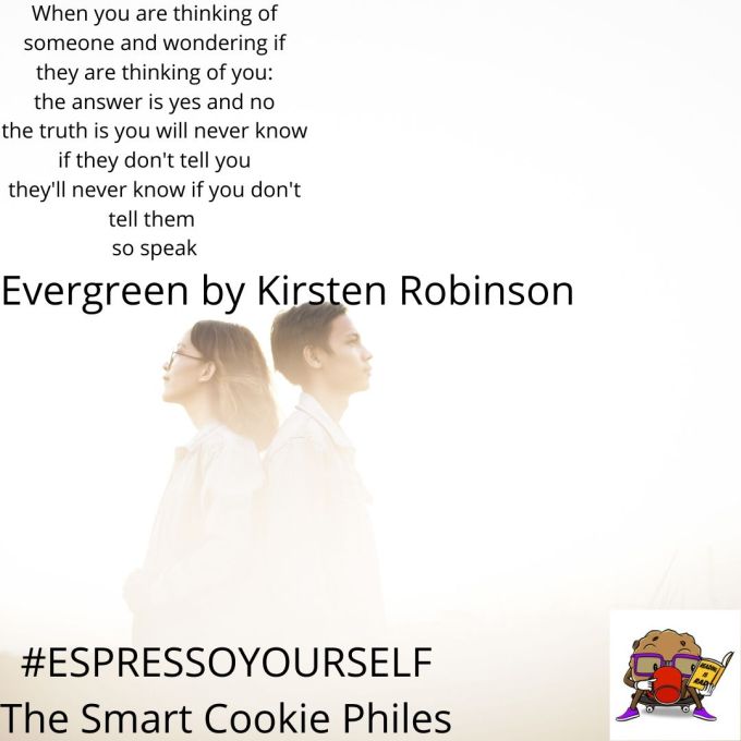 When you are thinking of someone and wondering if they are thinking of you_ the answer is yes and no the truth is you will never know if they don't tell you they'll never know if you don't tell them so speak